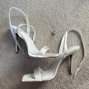 ASOS design women’s satiny cream/white High Heel Sandals size 8
